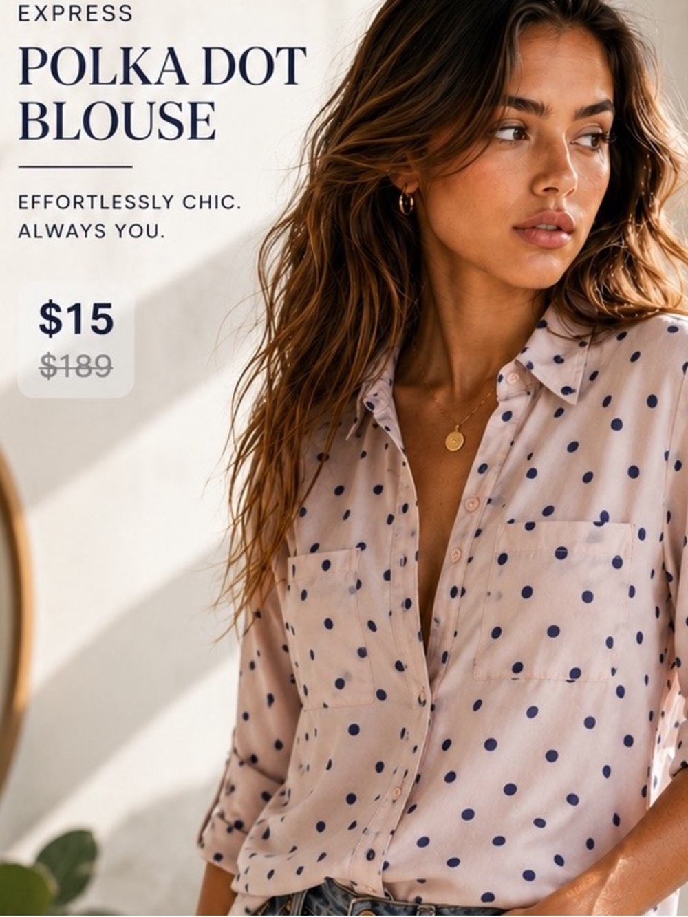 24 HRS SALE ONLY -Express Polka dot blouse